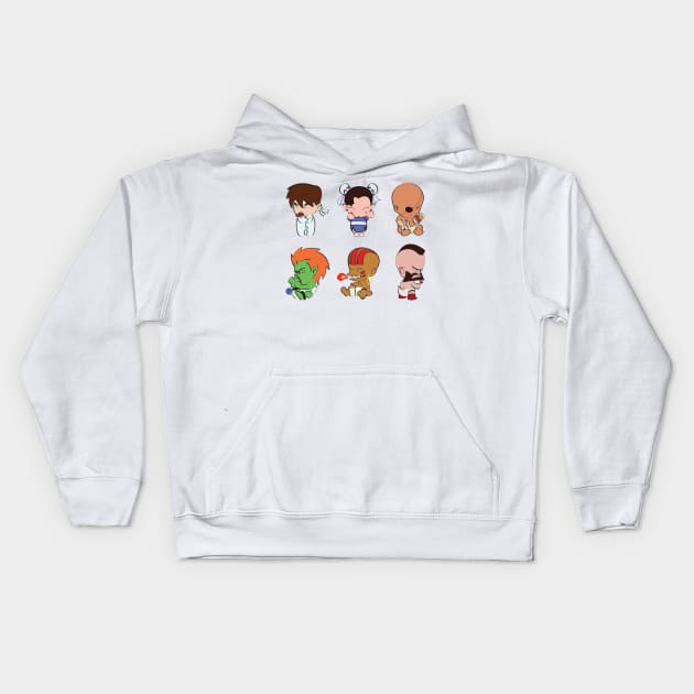 Street Fighter Babies Kids Hoodie by ohshirtdotnet